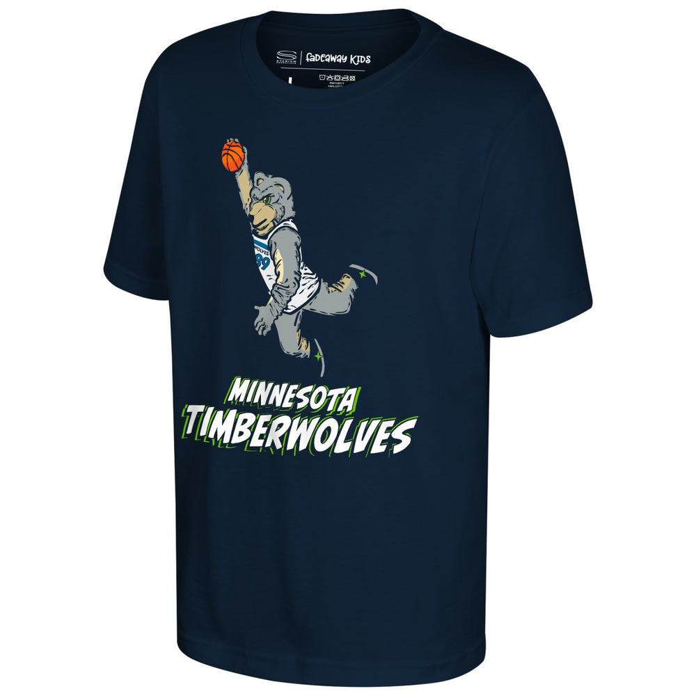 Minnesota Timberwolves Stadium Essentials Youth Mascot Air T-Shirt Navy
