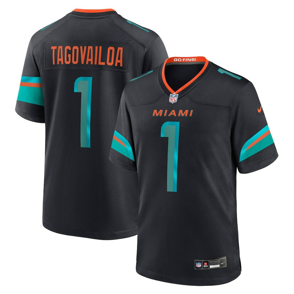 Tua Tagovailoa Miami Dolphins 2025 Rivalries Collection Game Jersey - Pitch Blue - Nike