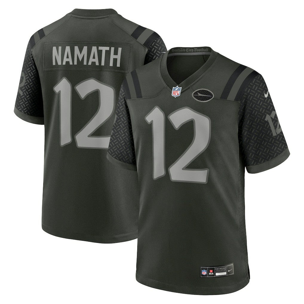 Joe Namath New York Jets 2025 Rivalries Collection Retired Player Game Jersey - Gotham Green - Nike