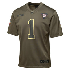 Malik Nabers New York Giants Youth 2025 Salute to Service Game Jersey - Olive - Nike