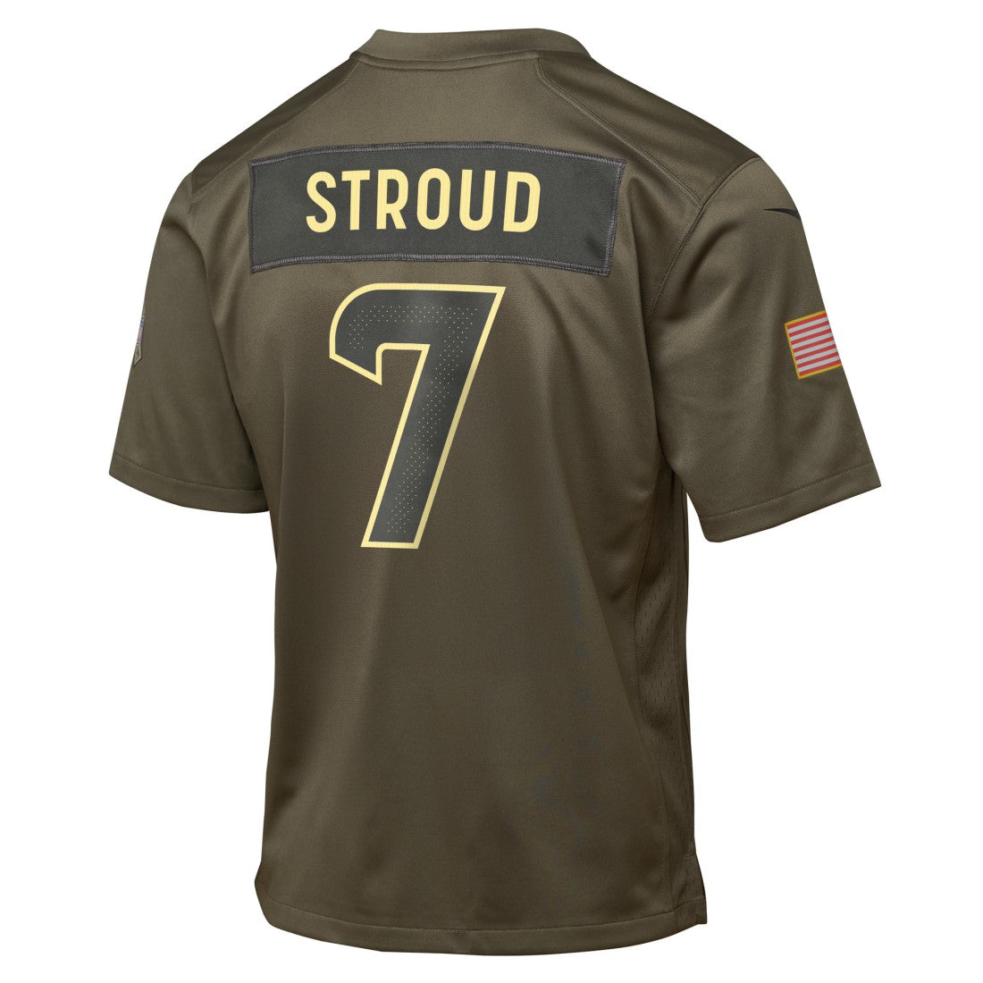 C.J. Stroud Houston Texans Youth 2025 Salute to Service Game Jersey - Olive - Nike
