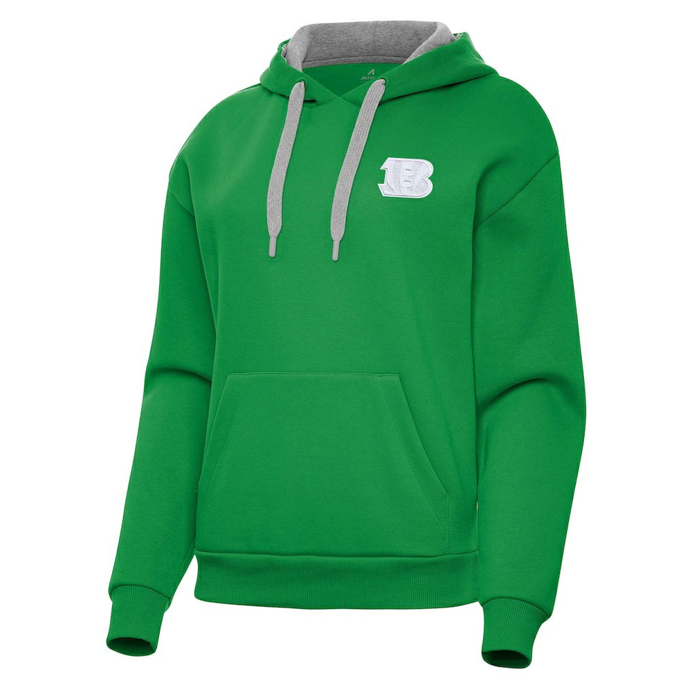 Cincinnati Bengals Antigua Women's St. Patrick's Day Victory Pullover Hoodie - Kelly Green - NFL