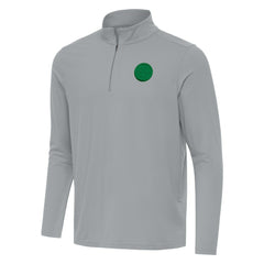 Pittsburgh Steelers Antigua St Patrick Day Intent Quarter-Zip Pullover Top - Gray - NFL