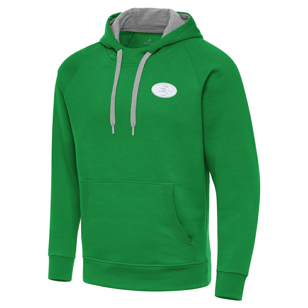 San Francisco 49ers Antigua St. Patrick's Day Victory Pullover Hoodie - Kelly Green - NFL