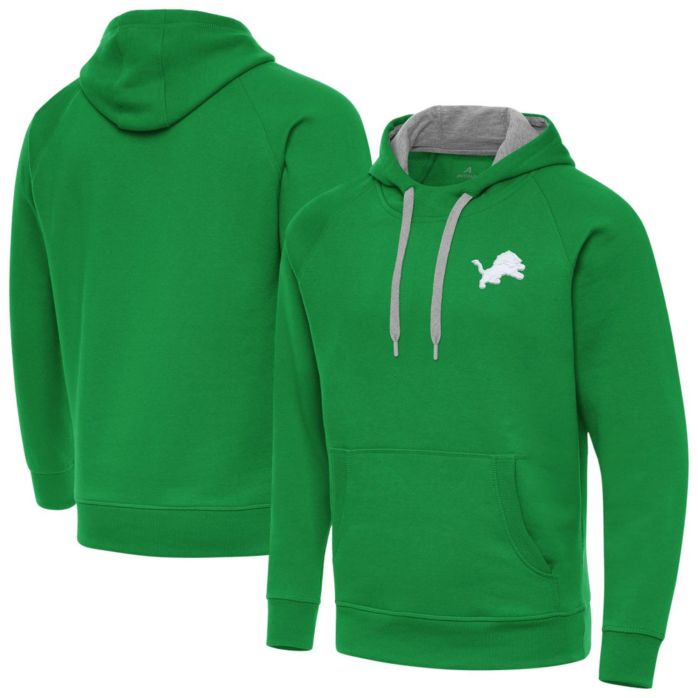 Detroit Lions Antigua St. Patrick's Day Victory Pullover Hoodie - Kelly Green - NFL