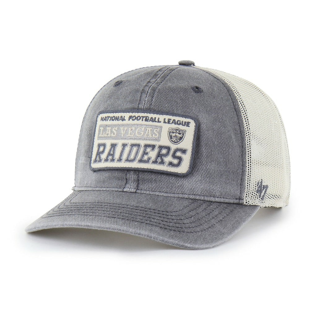 Las Vegas Raiders '47 Canteen Relaxed Trucker Adjustable Hat - Charcoal - 47 brand