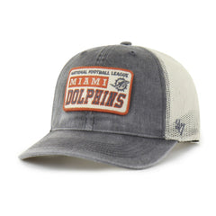 Miami Dolphins '47 Canteen Relaxed Trucker Adjustable Hat - Charcoal - 47 brand