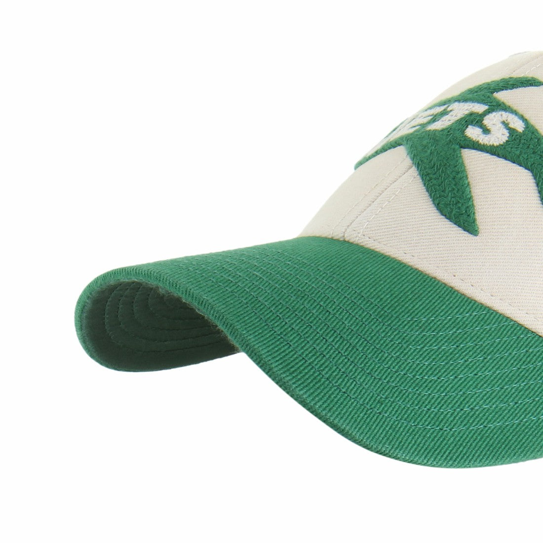 New York Jets '47 Fairfield MVP Throwback Adjustable Hat - Cream/Kelly Green - 47 brand