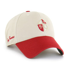 San Francisco 49ers '47 Fairfield MVP Throwback Adjustable Hat - Cream/Scarlet - 47 brand