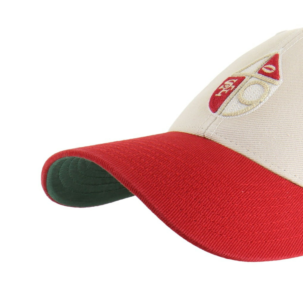 San Francisco 49ers '47 Fairfield MVP Throwback Adjustable Hat - Cream/Scarlet - 47 brand