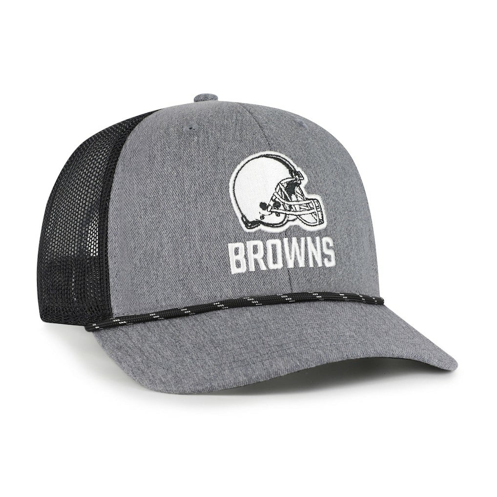 Cleveland Browns '47 Carbon Rope Trucker Adjustable Hat - Heather Charcoal - 47 brand