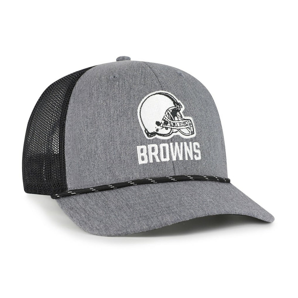 Cleveland Browns '47 Carbon Rope Trucker Adjustable Hat - Heather Charcoal - 47 brand