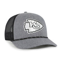 Kansas City Chiefs '47 Carbon Rope Trucker Adjustable Hat - Heather Charcoal - 47 brand