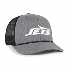 New York Jets '47 Carbon Rope Trucker Adjustable Hat - Heather Charcoal - 47 brand