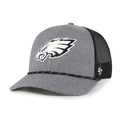 Philadelphia Eagles '47 Carbon Rope Trucker Adjustable Hat - Heather Charcoal - 47 brand