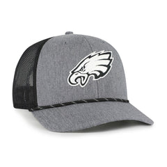 Philadelphia Eagles '47 Carbon Rope Trucker Adjustable Hat - Heather Charcoal - 47 brand