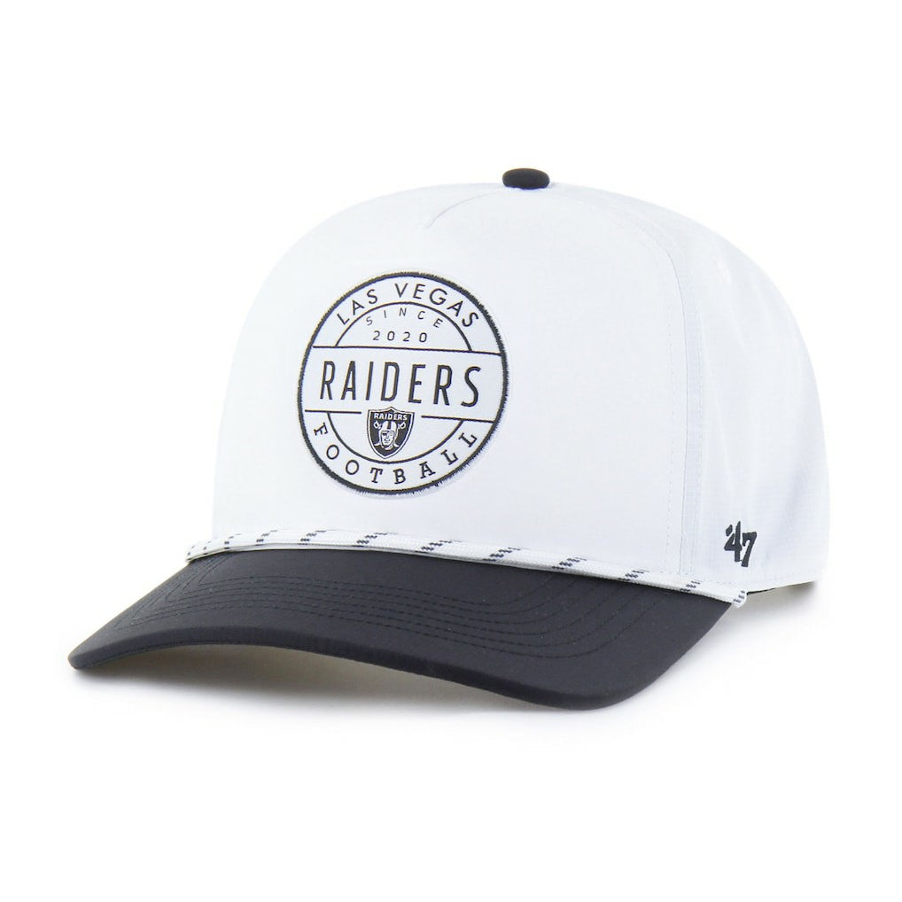 Las Vegas Raiders '47 Suburbia Hitch Two-Tone Adjustable Hat - White/Black - 47 brand