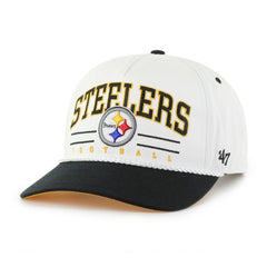 Pittsburgh Steelers '47 Roscoe Two-Toned Hitch Adjustable Hat - White/Black - 47 brand