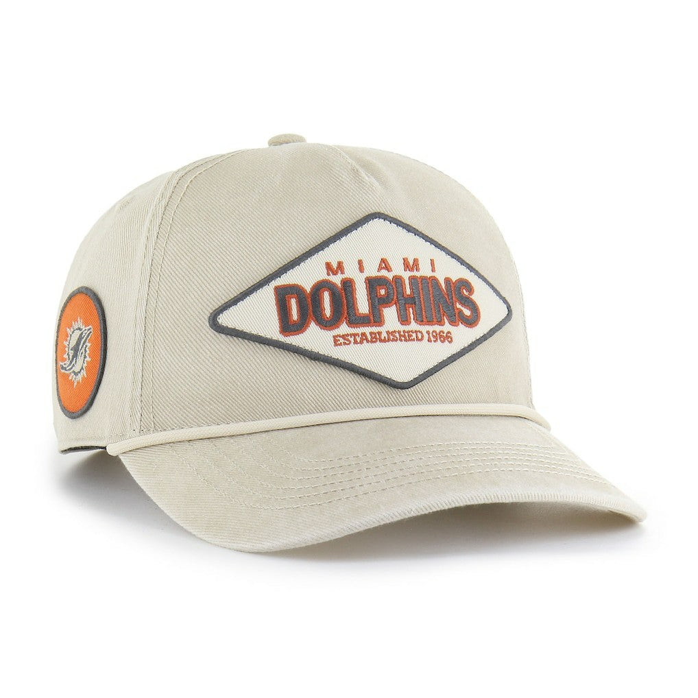Miami Dolphins '47 Cairn Hitch Adjustable Hat - Khaki - 47 brand