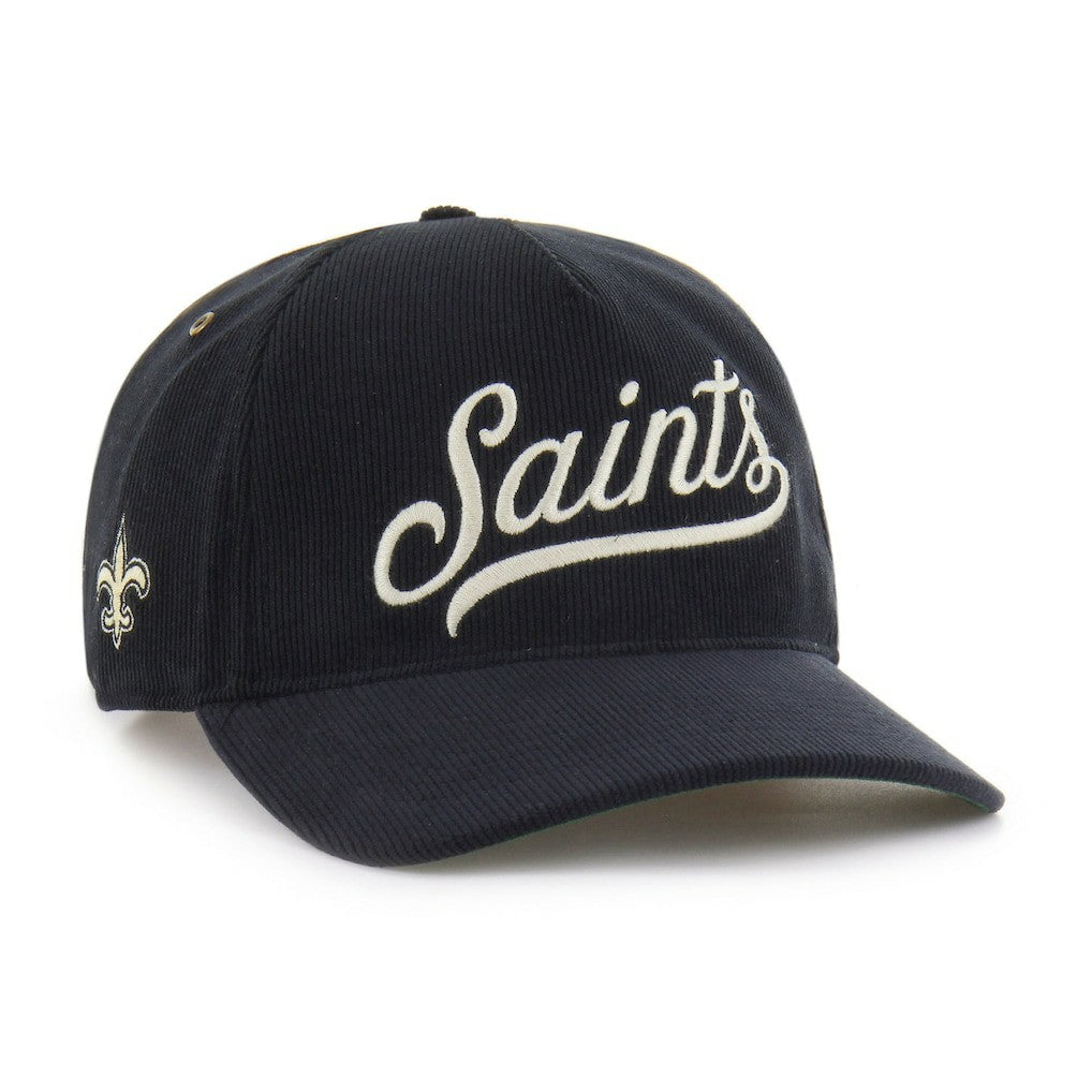 New Orleans Saints '47 Golden Age Corduroy Hitch Adjustable Hat - Black - 47 brand