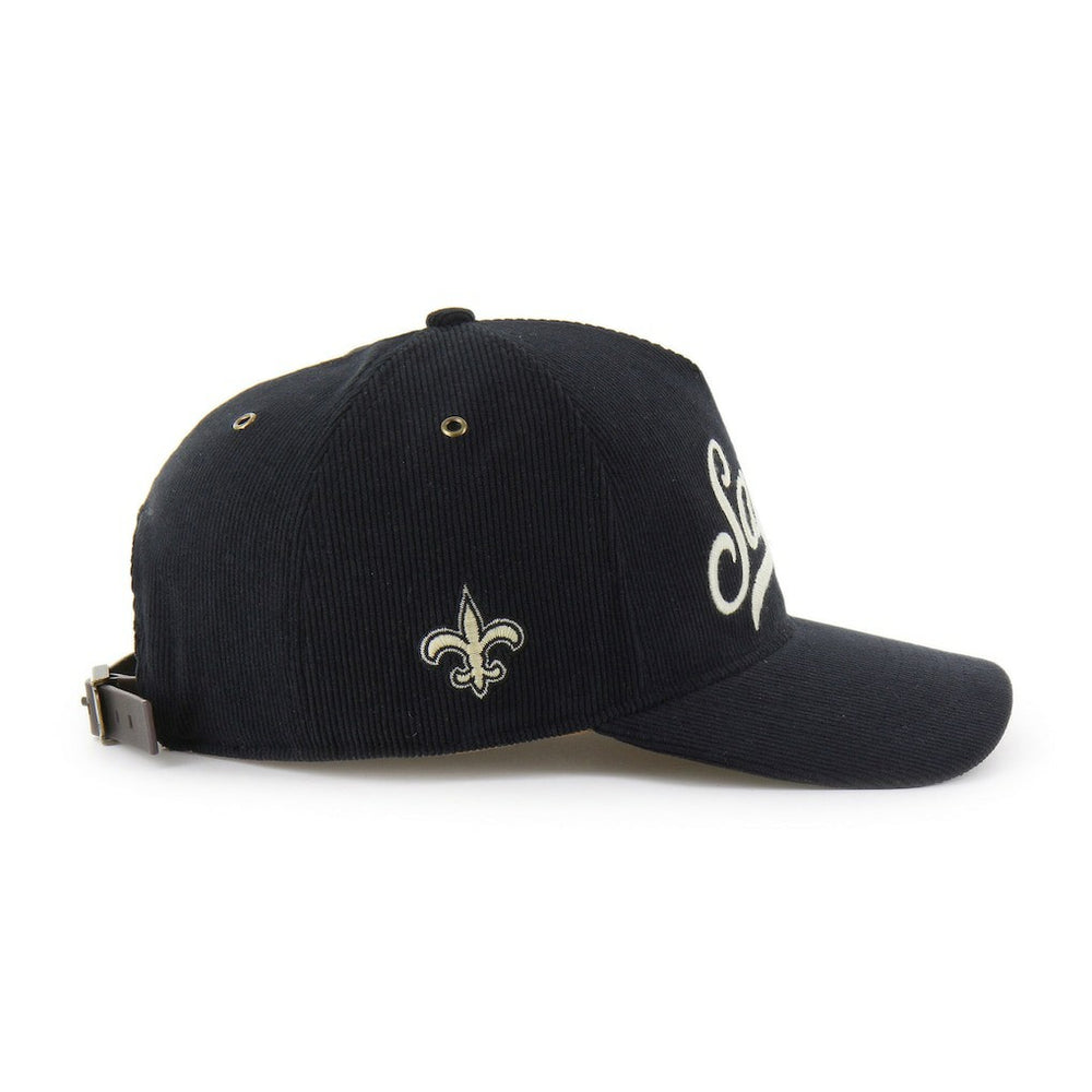 New Orleans Saints '47 Golden Age Corduroy Hitch Adjustable Hat - Black - 47 brand
