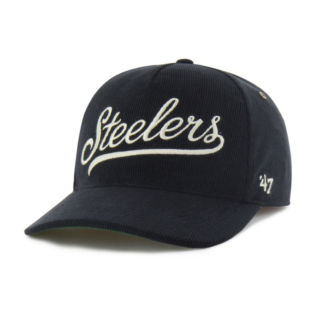 Pittsburgh Steelers '47 Golden Age Corduroy Hitch Adjustable Hat - Black - 47 brand
