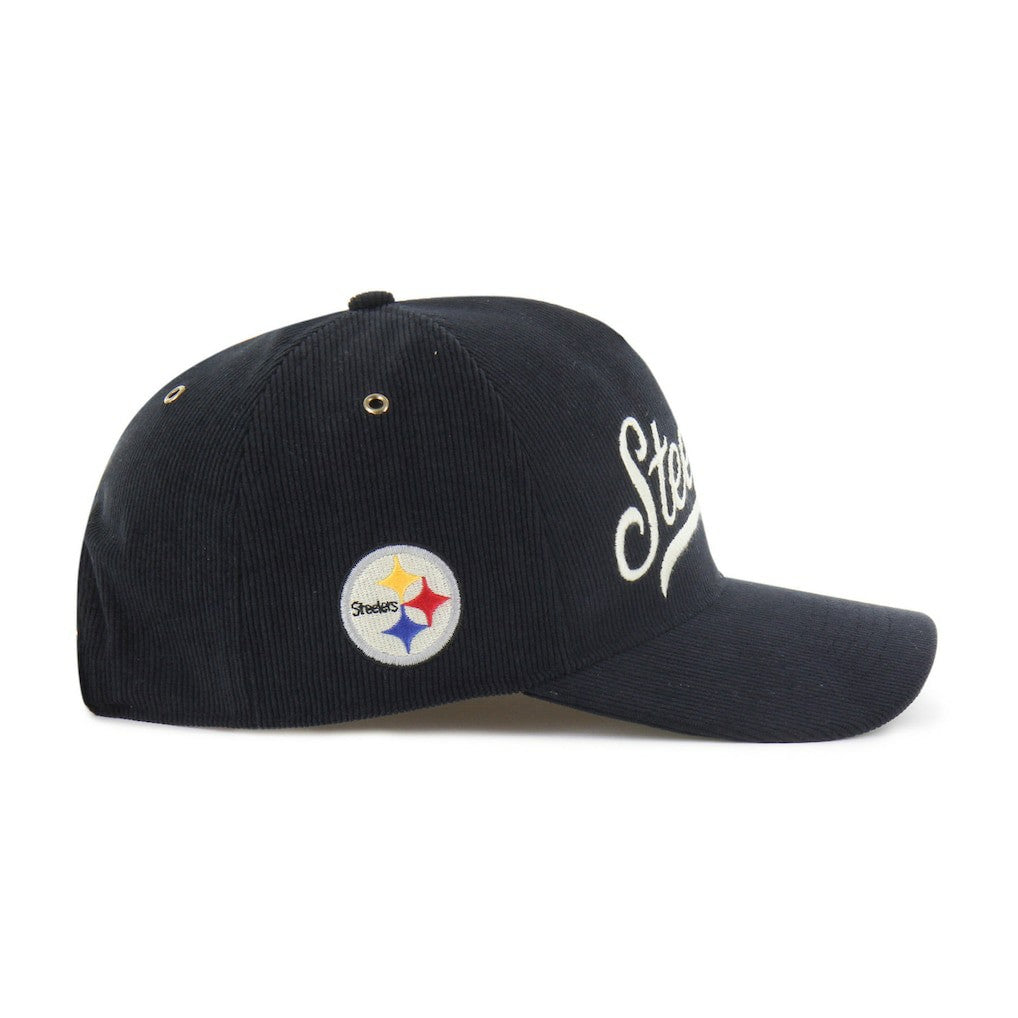 Pittsburgh Steelers '47 Golden Age Corduroy Hitch Adjustable Hat - Black - 47 brand