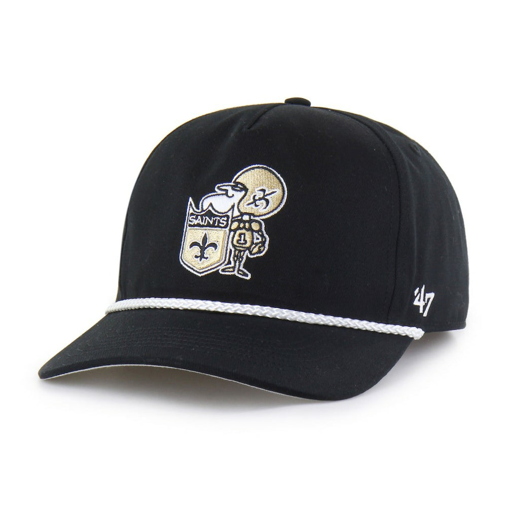 New Orleans Saints '47 Rope Hitch Adjustable Hat - Black - 47 brand