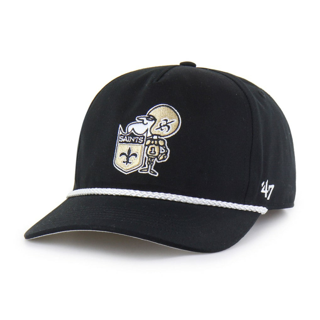 New Orleans Saints '47 Rope Hitch Adjustable Hat - Black - 47 brand
