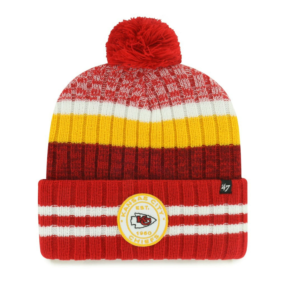 Kansas City Chiefs '47 Quiver Cuffed Knit Hat with Pom - 47 brand