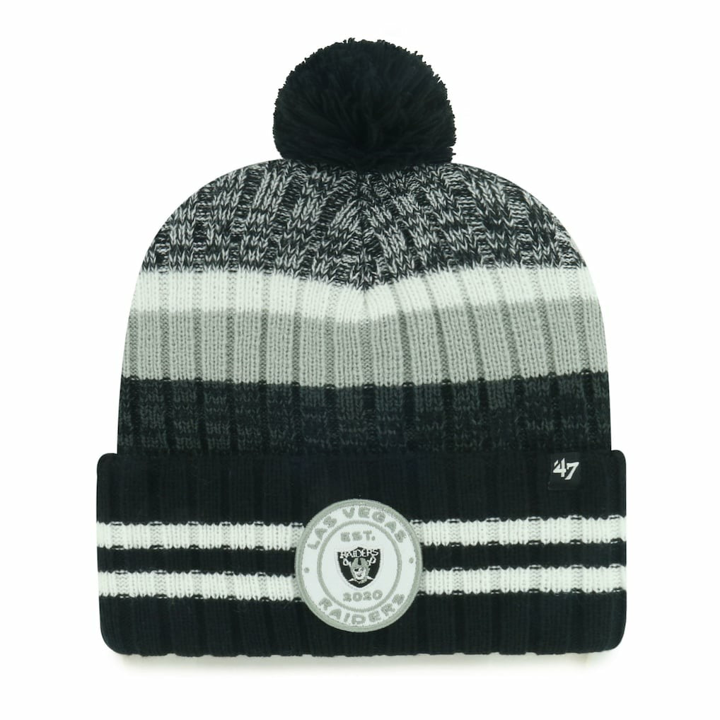 Las Vegas Raiders '47 Quiver Cuffed Knit Hat with Pom - 47 brand