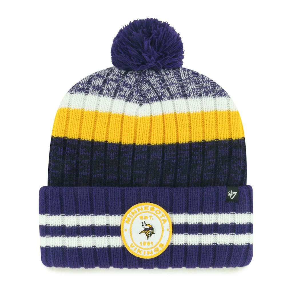 Minnesota Vikings '47 Quiver Cuffed Knit Hat with Pom - 47 brand