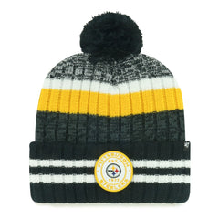 Pittsburgh Steelers '47 Quiver Cuffed Knit Hat with Pom - 47 brand