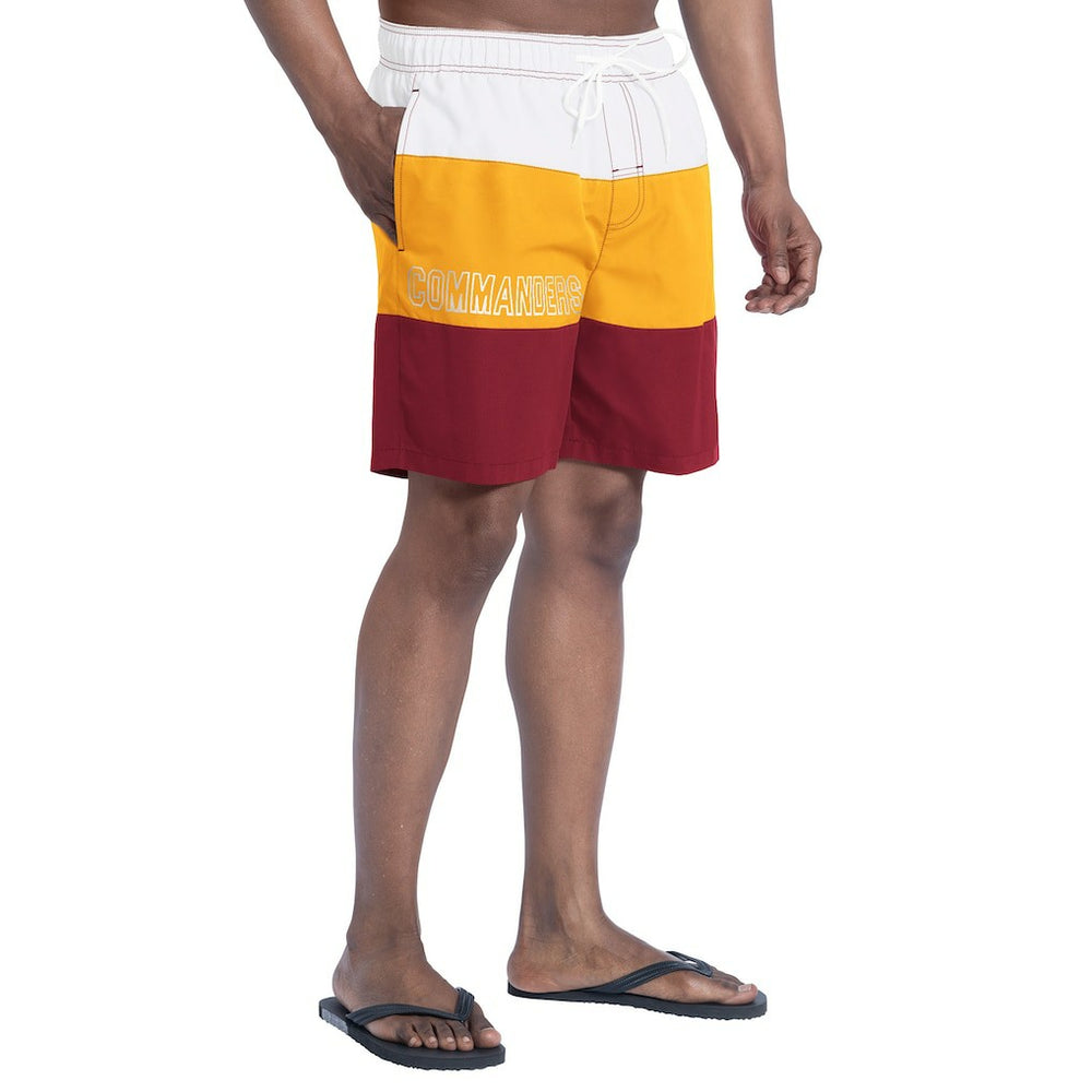 Washington Commanders G-III Sports by Carl Banks Sunrise Volley Swim Shorts - Burgundy/Gold - NFL