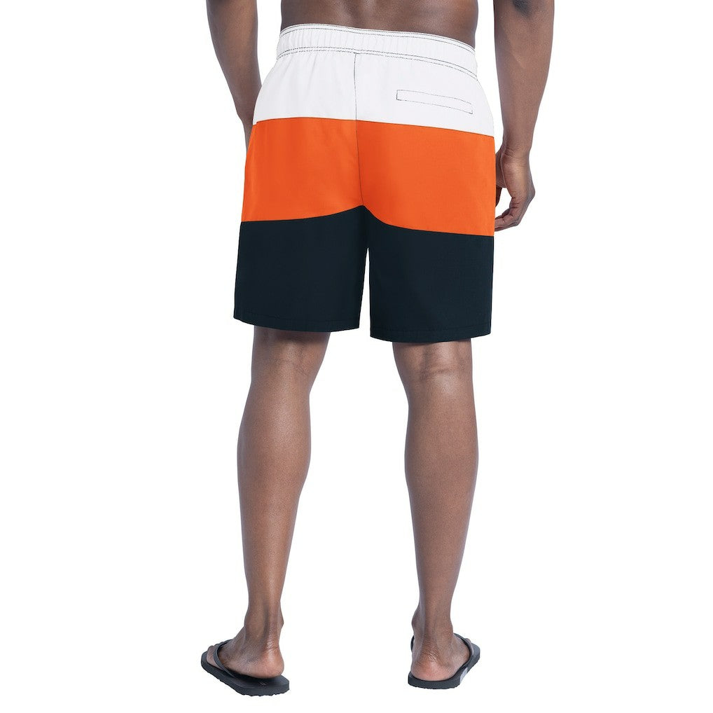 Chicago Bears G-III Sports by Carl Banks Sunrise Volley Swim Shorts - Navy/Orange - NFL