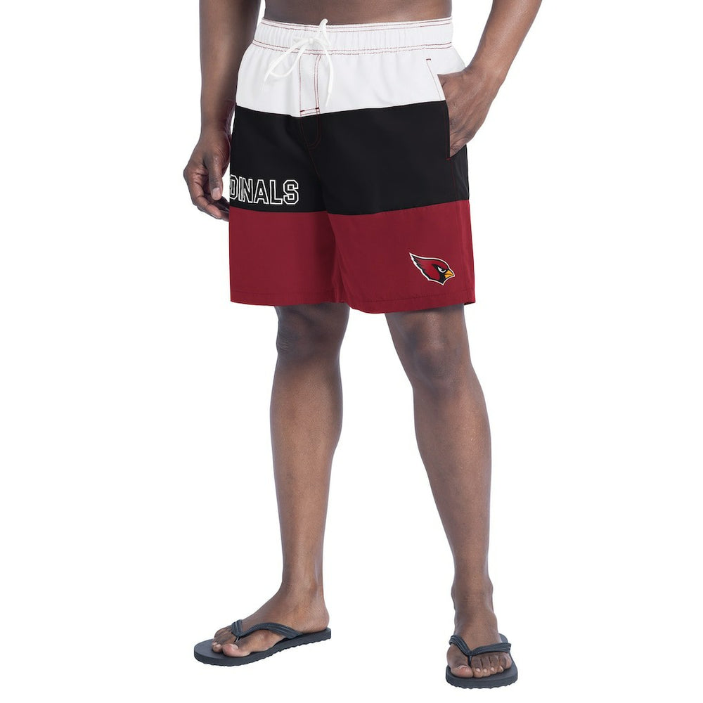 Arizona Cardinals G-III Sports by Carl Banks Sunrise Volley Swim Shorts - Cardinal/Black - NFL