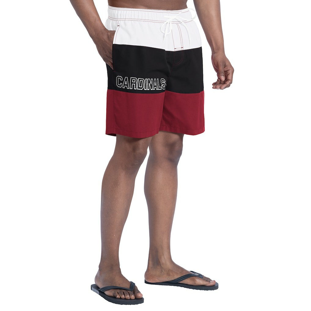 Arizona Cardinals G-III Sports by Carl Banks Sunrise Volley Swim Shorts - Cardinal/Black - NFL
