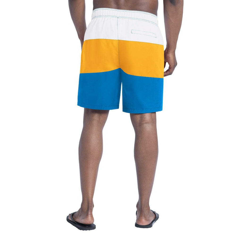 Los Angeles Chargers G-III Sports by Carl Banks Sunrise Volley Swim Shorts - Powder Blue/Gold - NFL