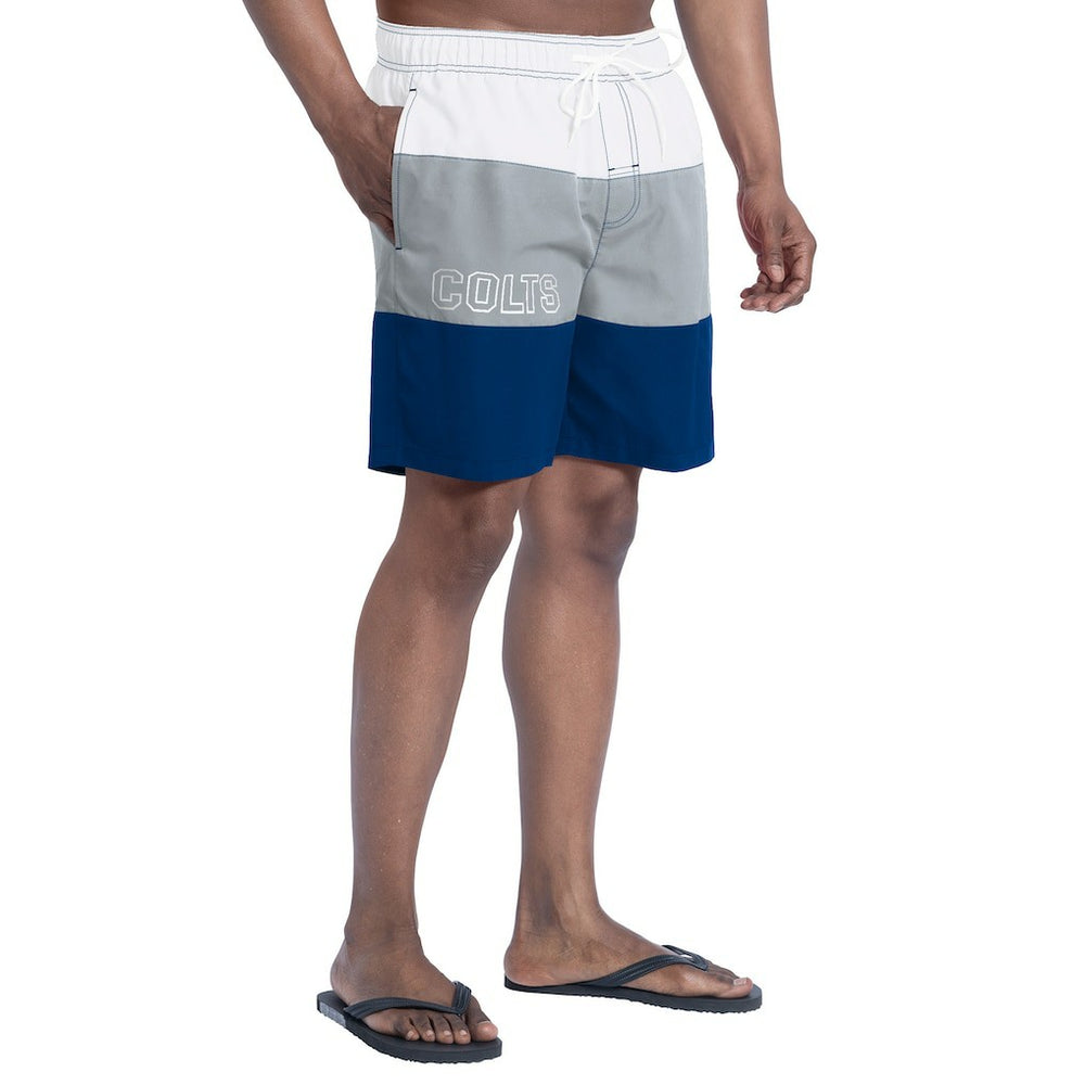 Indianapolis Colts G-III Sports by Carl Banks Sunrise Volley Swim Shorts - Royal/Gray - NFL
