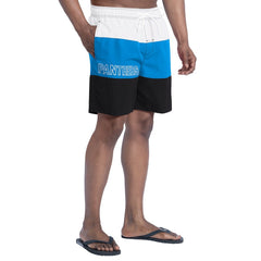 Carolina Panthers G-III Sports by Carl Banks Sunrise Volley Swim Shorts - Black/Blue - NFL