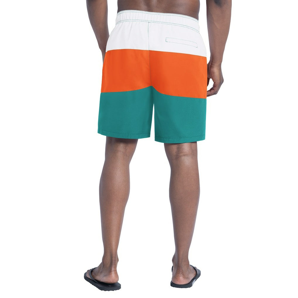 Miami Dolphins G-III Sports by Carl Banks Sunrise Volley Swim Shorts - Aqua/Orange - NFL