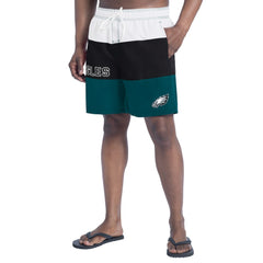 Philadelphia Eagles G-III Sports by Carl Banks Sunrise Volley Swim Shorts - Midnight Green/Black - NFL