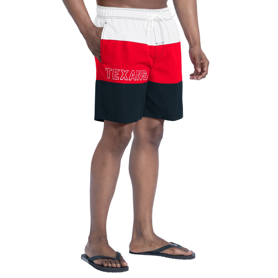 Houston Texans G-III Sports by Carl Banks Sunrise Volley Swim Shorts - Navy/Red - NFL