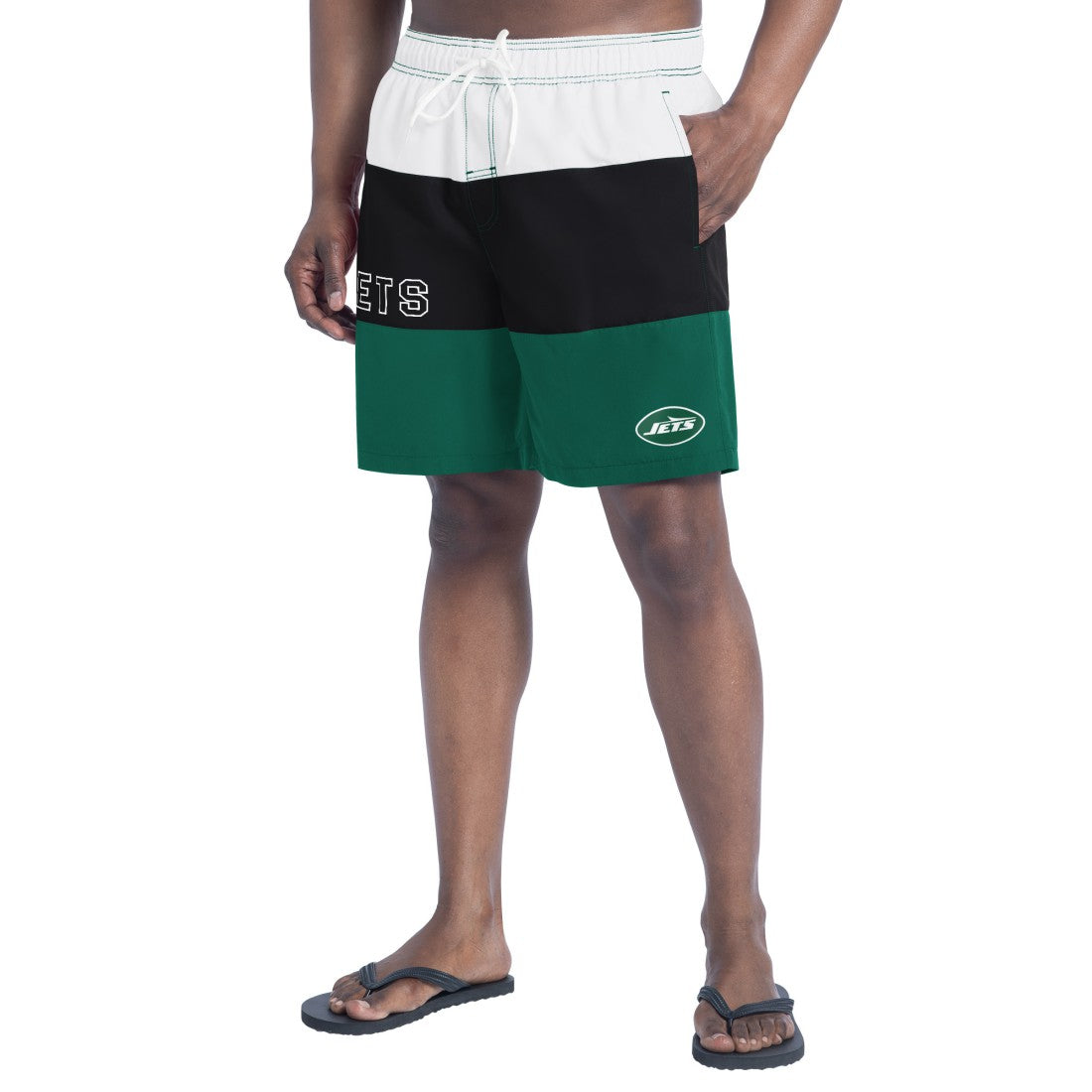 New York Jets G-III Sports by Carl Banks Sunrise Volley Swim Shorts - Green/Black - NFL