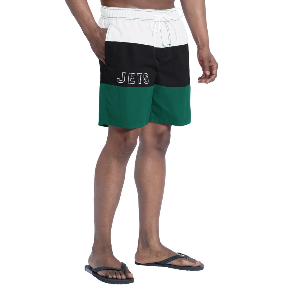 New York Jets G-III Sports by Carl Banks Sunrise Volley Swim Shorts - Green/Black - NFL