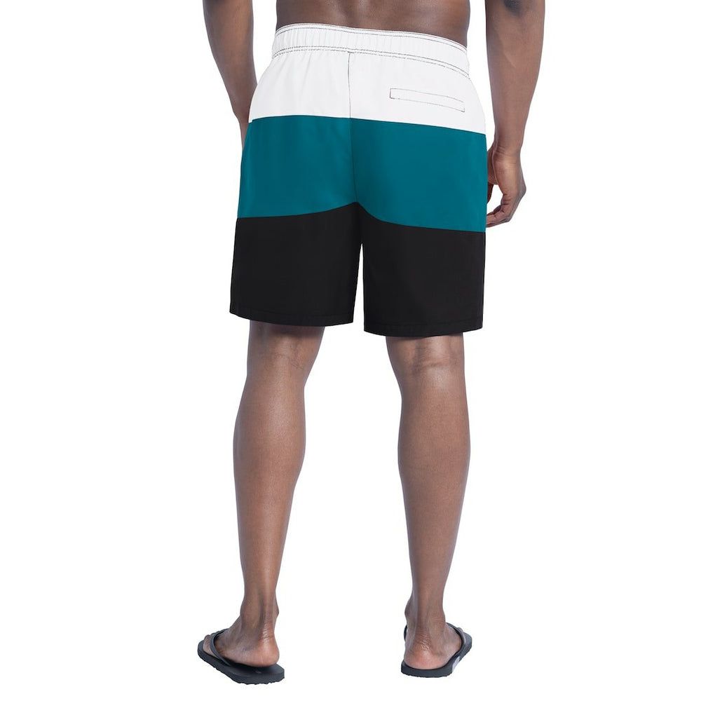 Jacksonville Jaguars G-III Sports by Carl Banks Sunrise Volley Swim Shorts - Black/Teal - NFL