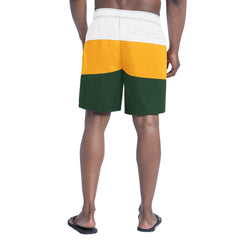 Green Bay Packers G-III Sports by Carl Banks Sunrise Volley Swim Shorts - Green/Gold - NFL