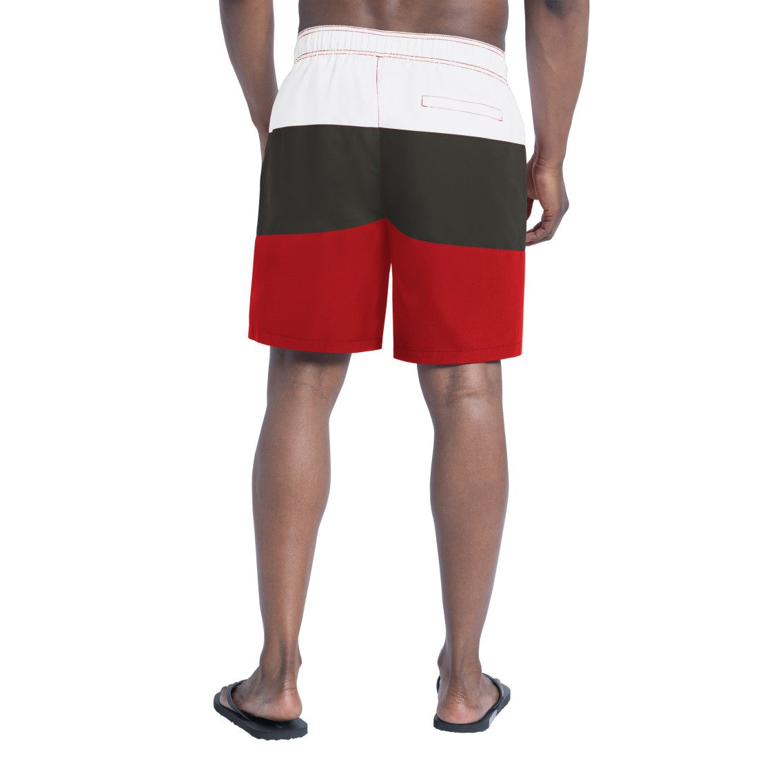 Tampa Bay Buccaneers G-III Sports by Carl Banks Sunrise Volley Swim Shorts - Red/Pewter - NFL