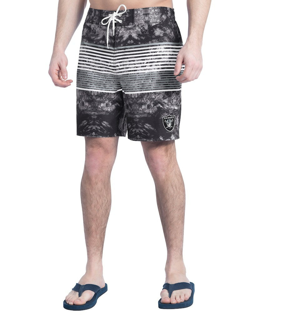 Las Vegas Raiders G-III Sports by Carl Banks Horizon Volley Swim Shorts - Black/Gray - NFL