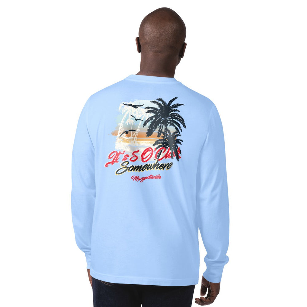 Houston Texans Margaritaville It's Five O'Clock Somewhere Long Sleeve T-Shirt - Light Blue - NFL